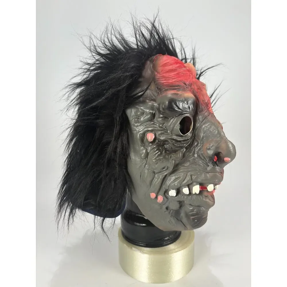 Vintage TopStone Nu-Skin Two Face Demon Halloween Mask Adult Scary Zombie 90s
